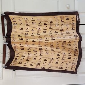 J. Mico Sancho Brown & Tan Paris‎ Scarf 33x35 Eiffel Tower Classy Elegant Travel